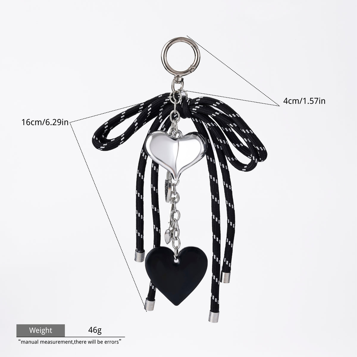 Black heart charm