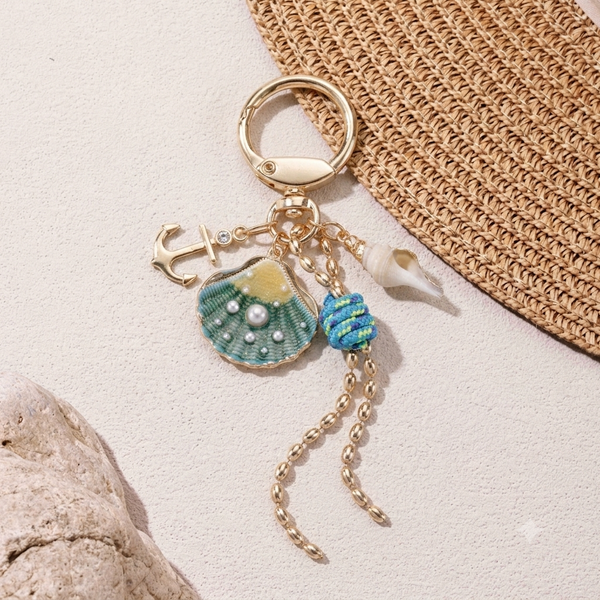 Blue seashell charm