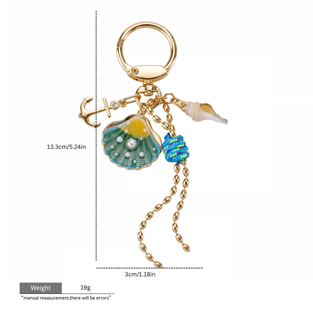 Blue seashell charm