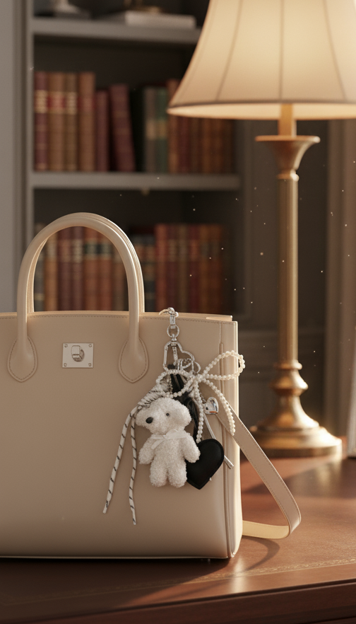 WHITE BEAR CHARM